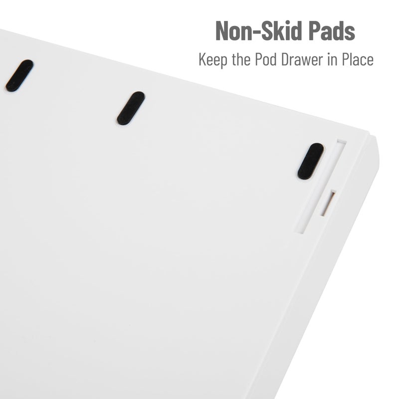 Mind Reader Single Serve Coffee Pod Drawer, 30 Pod Capacity, Countertop Organizer, 10.5"L x 12.75"W x 2.5"H, White - Image 4